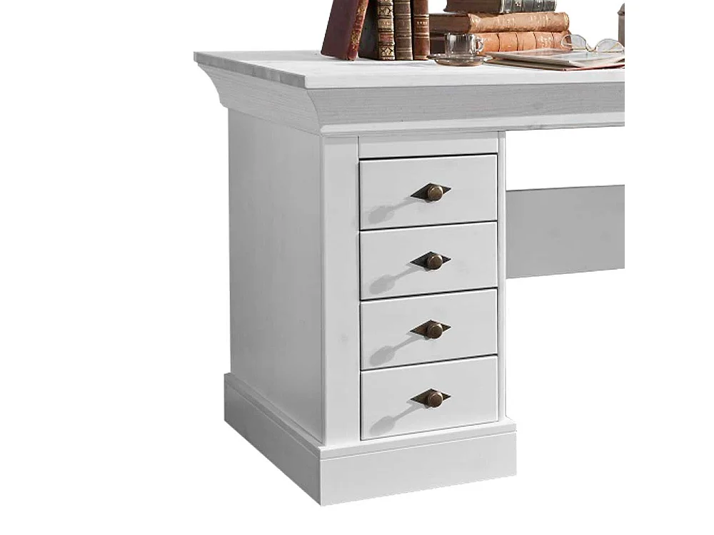 Computer Schreibtisch in Weiß skandinavischer Landhausstil