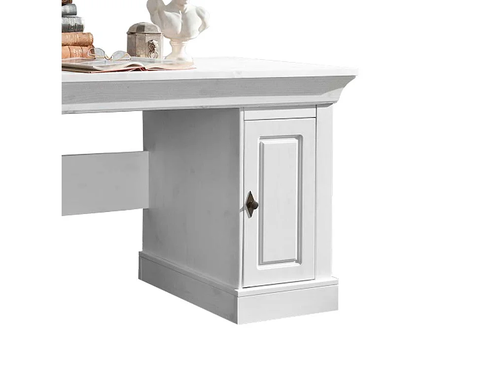 Computer Schreibtisch in Weiß skandinavischer Landhausstil