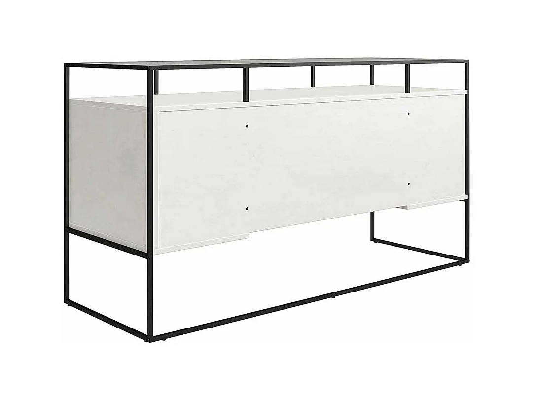 Schreibtisch mit Seitenregalen in Lichtgrau und Schwarz Strukturglasplatte