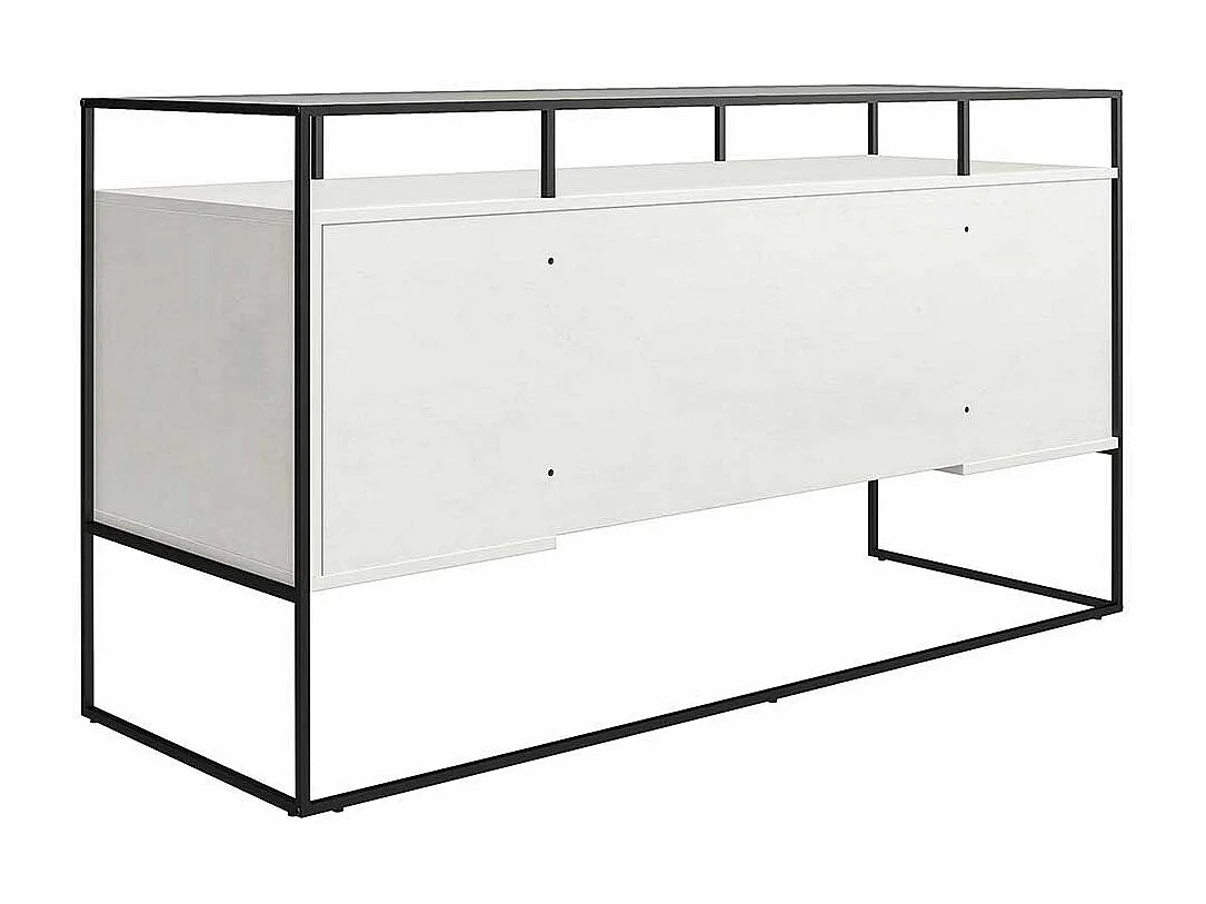 Schreibtisch mit Seitenregalen in Lichtgrau und Schwarz Strukturglasplatte