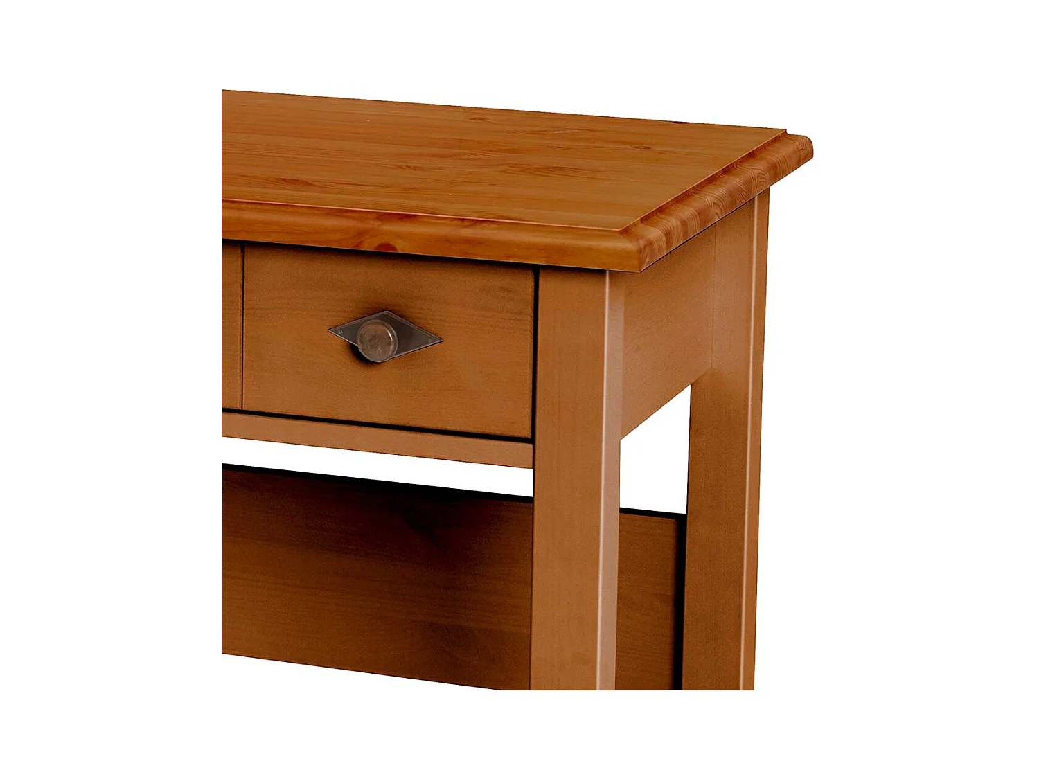 Home Office Tisch Kiefer in Bernsteinfarben Landhausstil