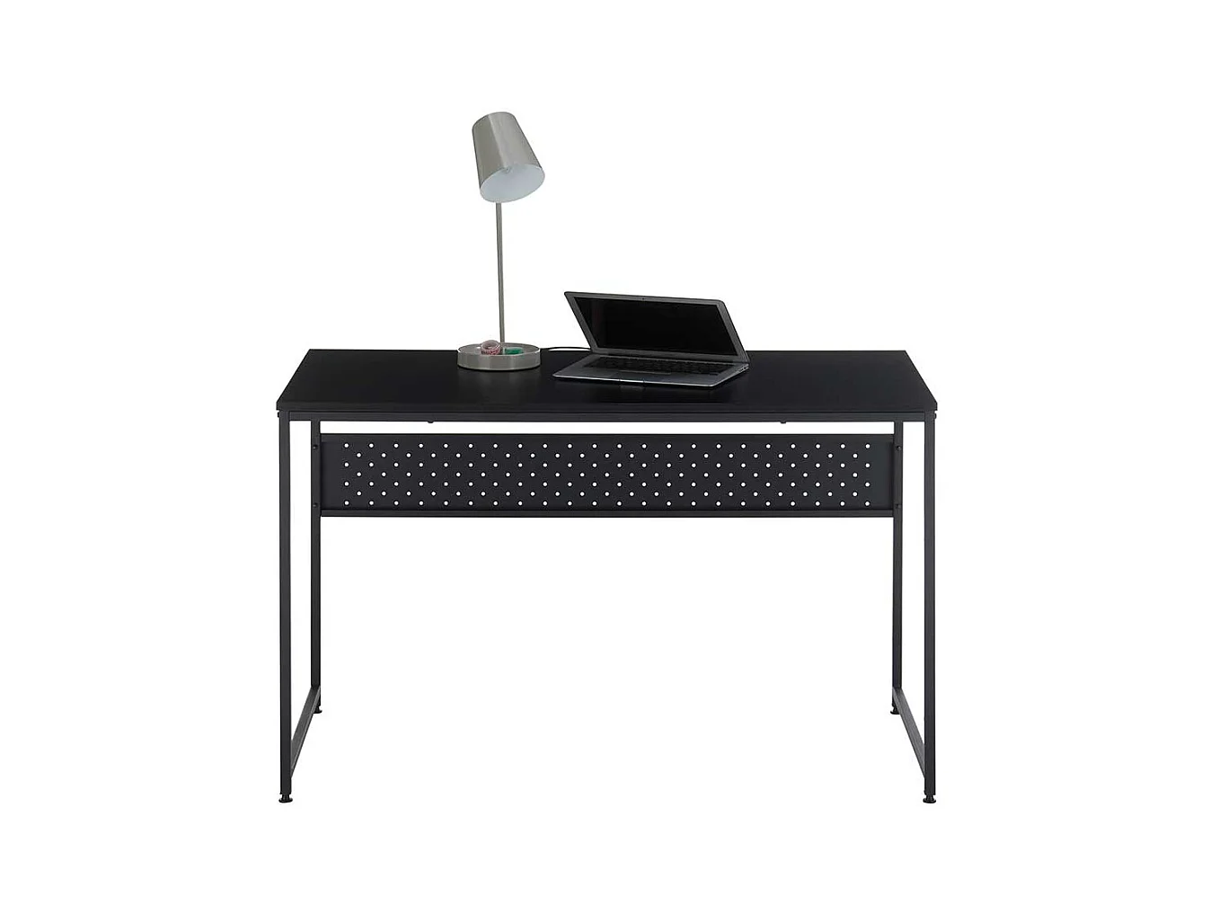 Metallschreibtisch in Schwarz Industry und Loft Stil