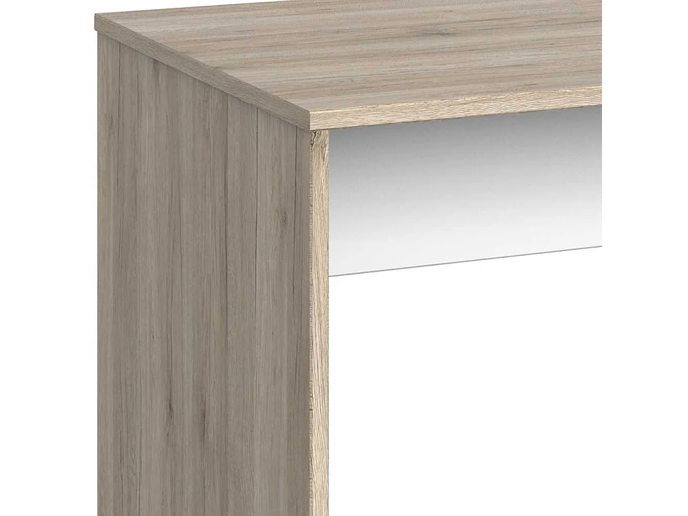 Schreibtisch 140 cm breit in Eiche San Remo und Weiß Made in Germany