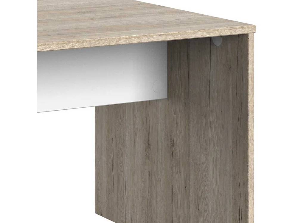 Schreibtisch 140 cm breit in Eiche San Remo und Weiß Made in Germany