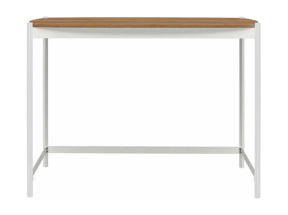 Günstiger Schreibtisch in Walnussfarben und Weiß 107 cm breit