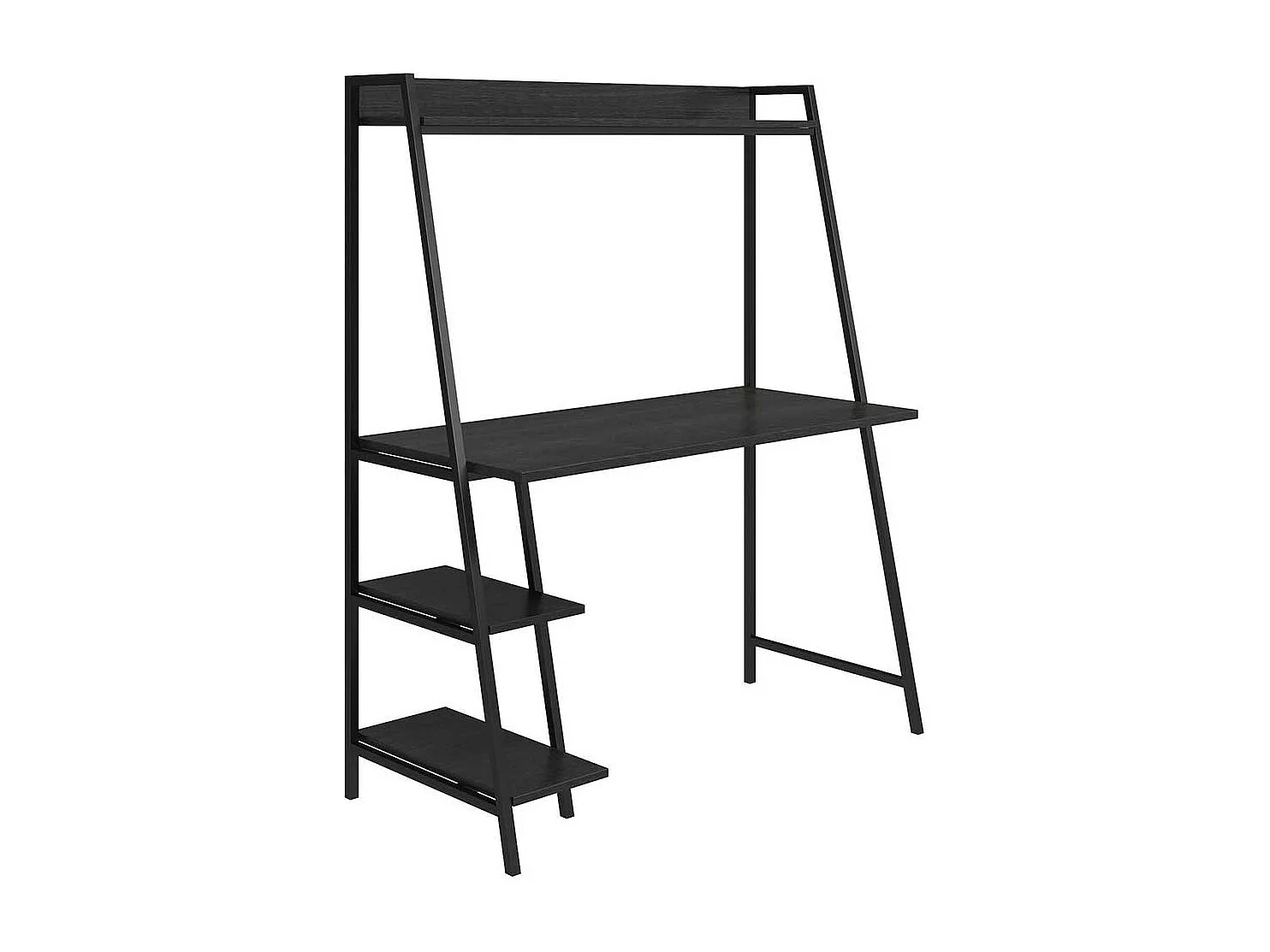 Metallregal Schreibtisch in Schwarz 112 cm breit - 134 cm hoch