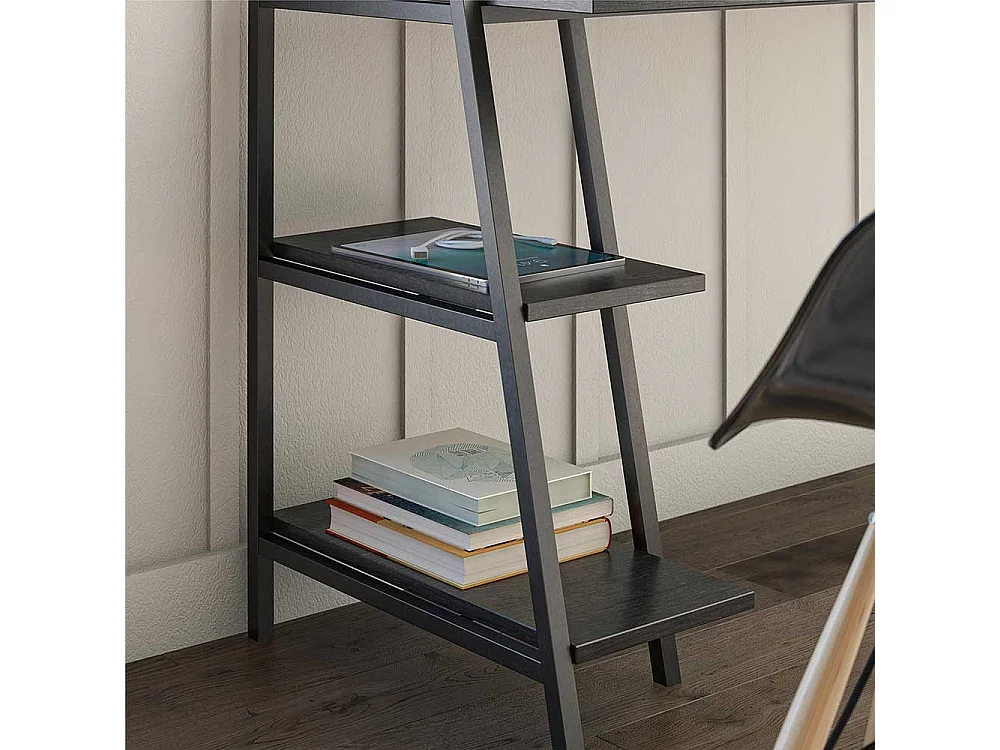 Metallregal Schreibtisch in Schwarz 112 cm breit - 134 cm hoch