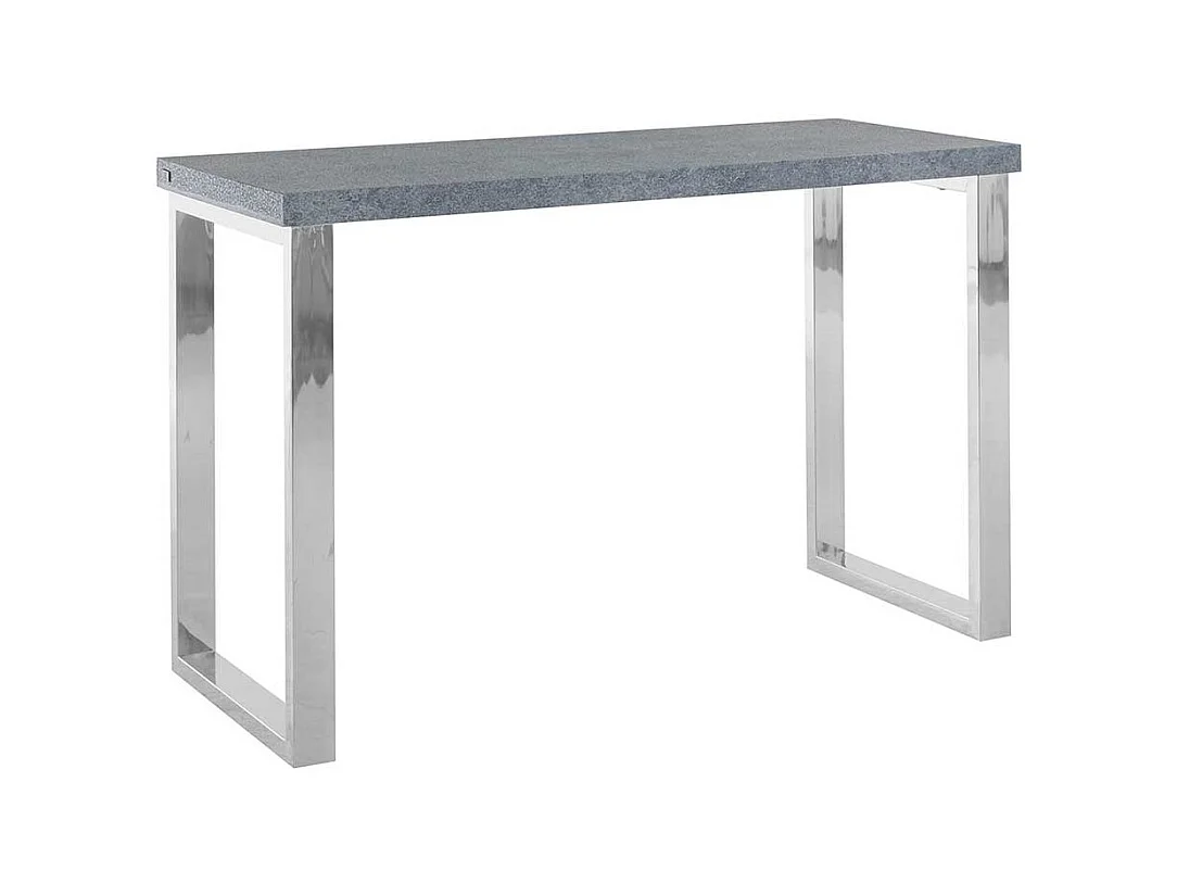 Moderner Schreibtisch 50 cm tief Bügelgestell in Chromfarben