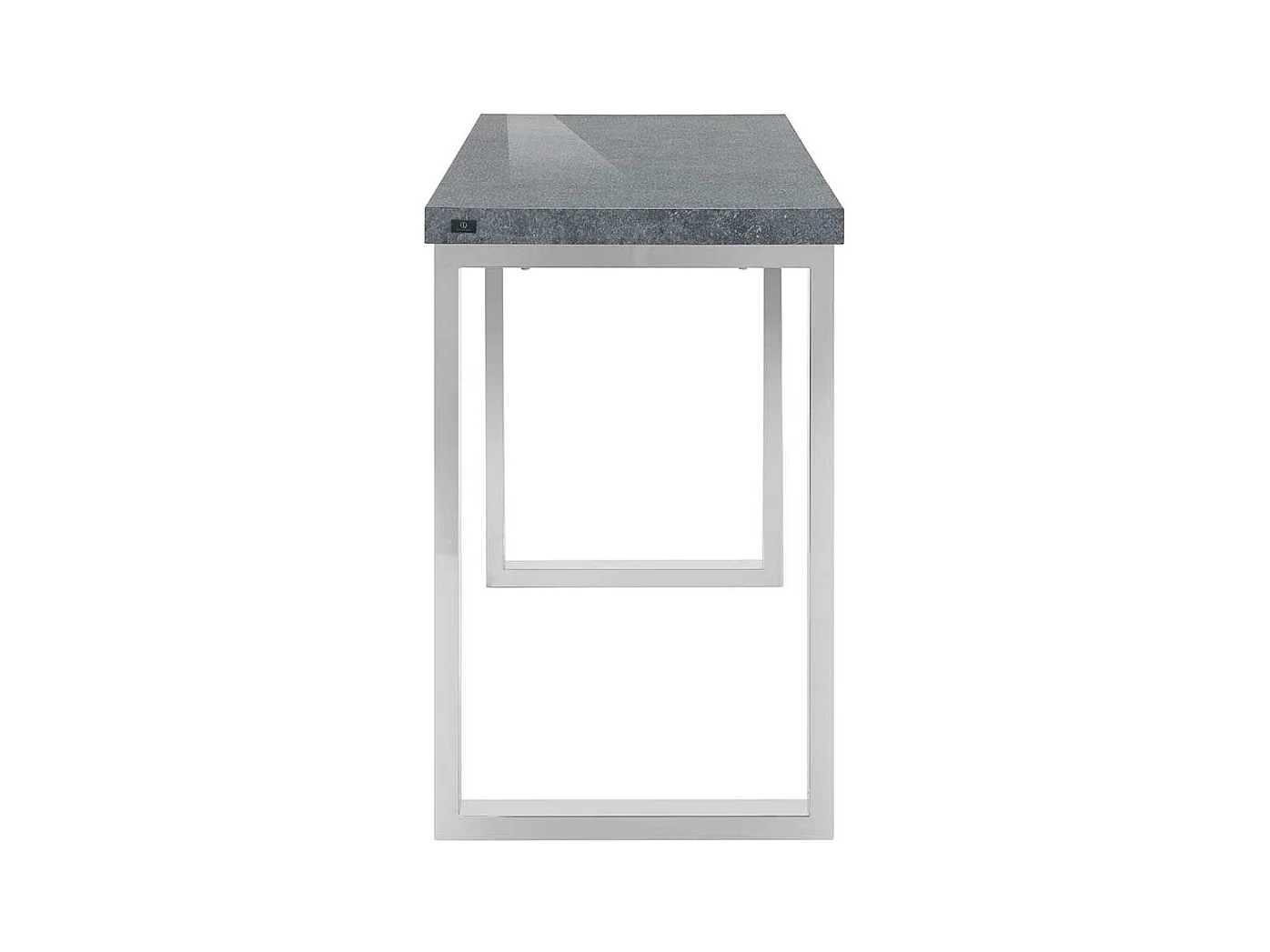 Moderner Schreibtisch 50 cm tief Bügelgestell in Chromfarben