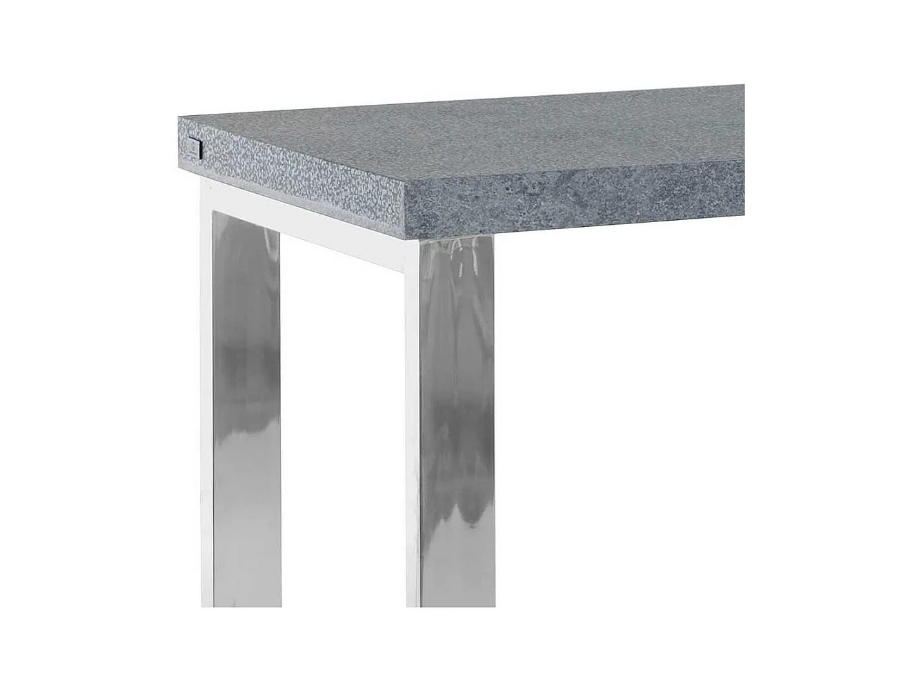 Moderner Schreibtisch 50 cm tief Bügelgestell in Chromfarben