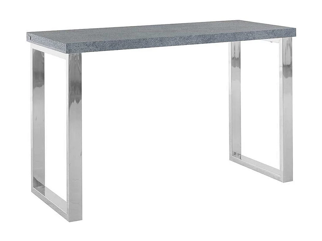 Moderner Schreibtisch 50 cm tief Bügelgestell in Chromfarben