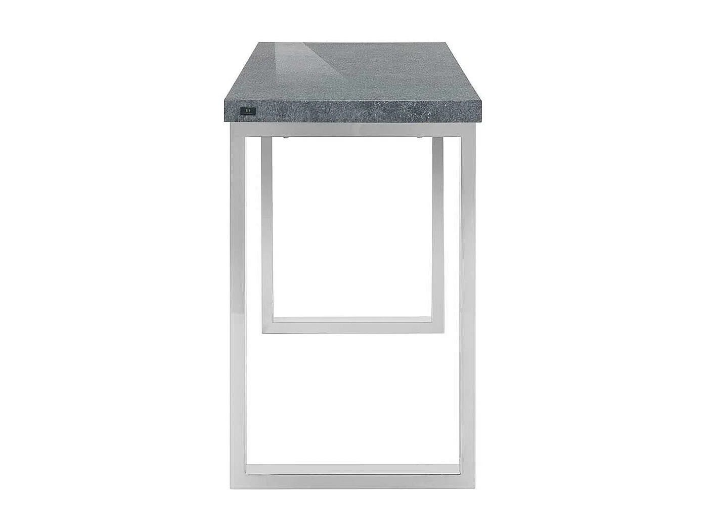 Moderner Schreibtisch 50 cm tief Bügelgestell in Chromfarben