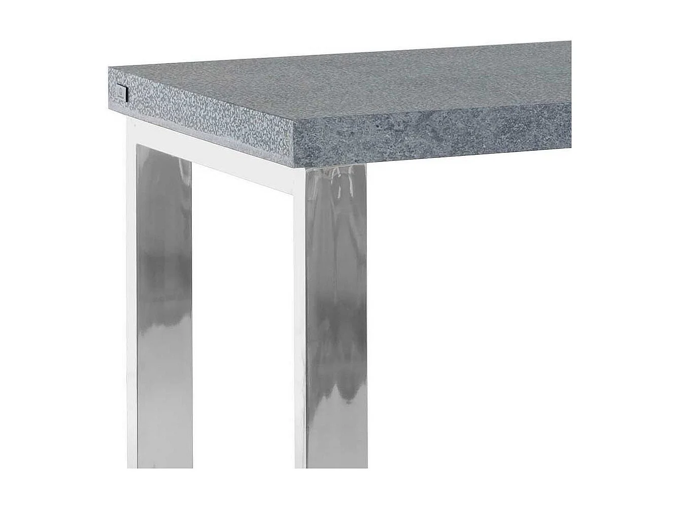 Moderner Schreibtisch 50 cm tief Bügelgestell in Chromfarben