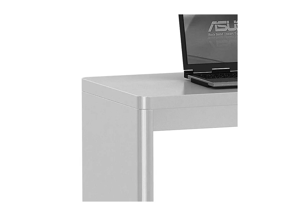 Hochglanz Schreibtisch in Weiß 120 cm breit