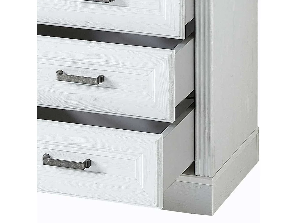 Büroschreibtisch Set mit Rollcontainer Landhausstil (zweiteilig)