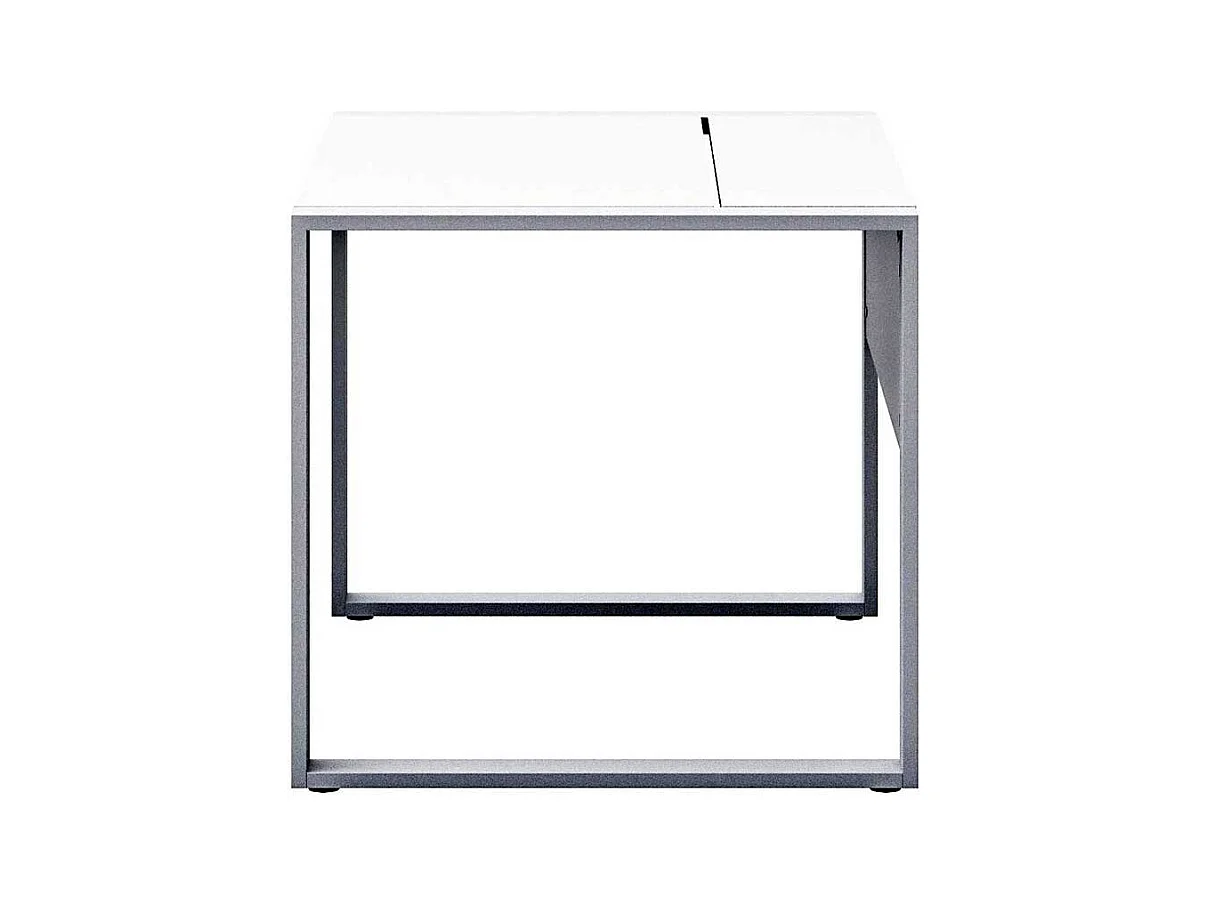 PC Schreibtisch mit Kabelschacht Wei�