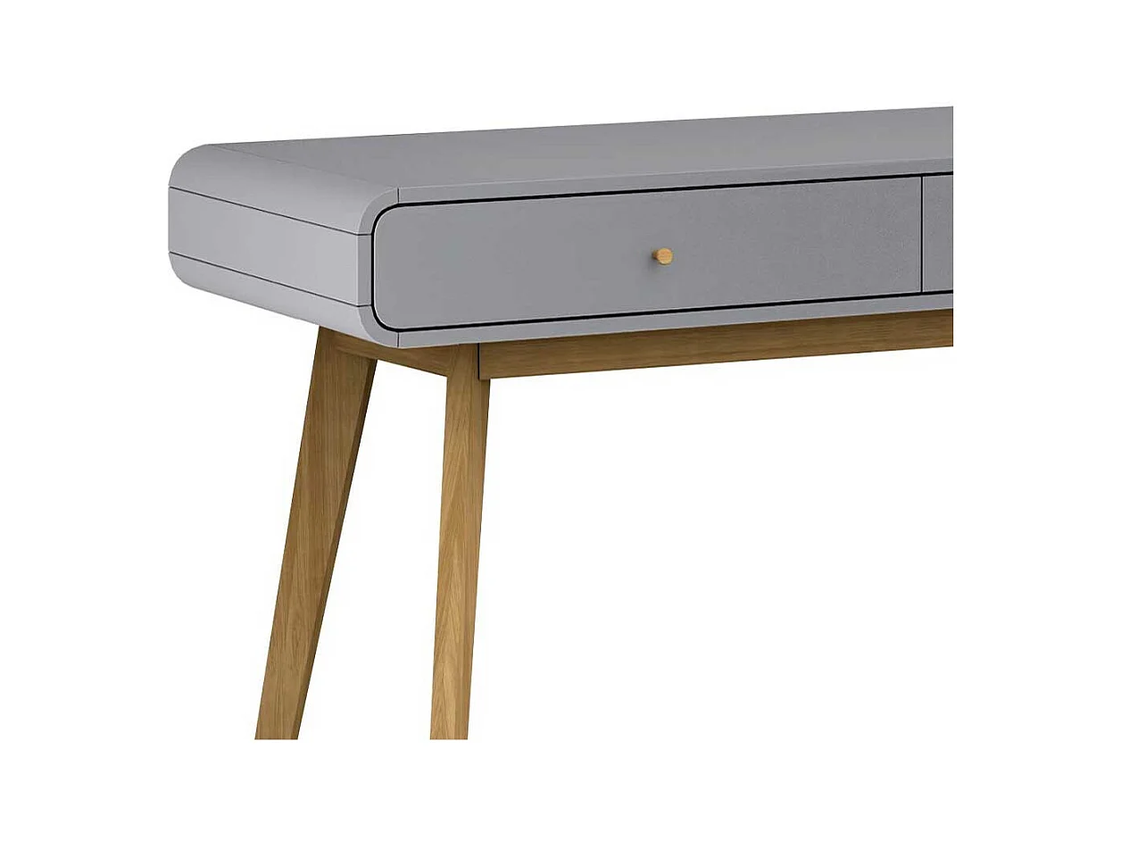 Home Office Schreibtisch in Grau Eichefarben