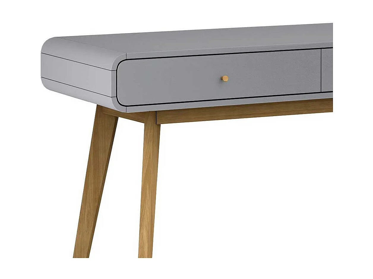 Home Office Schreibtisch in Grau Eichefarben