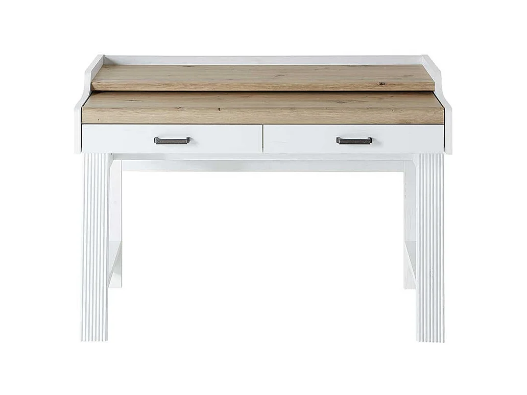 Jugendschreibtisch mit Ausziehplatte Bildschirmaufsatz