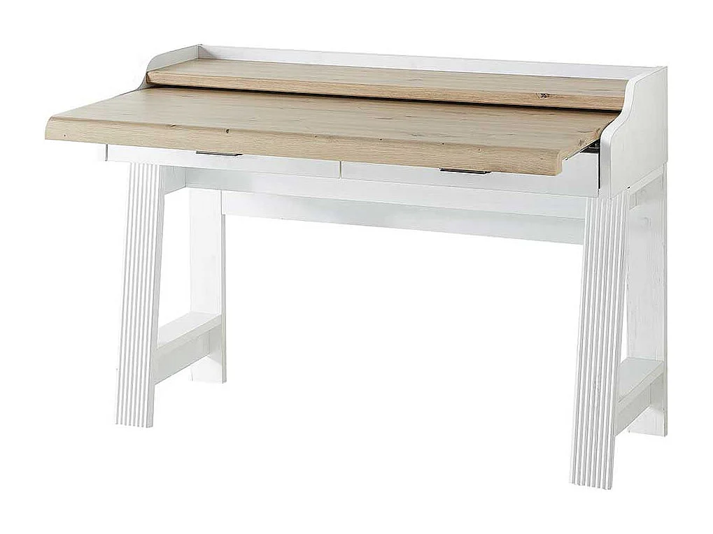 Jugendschreibtisch mit Ausziehplatte Bildschirmaufsatz