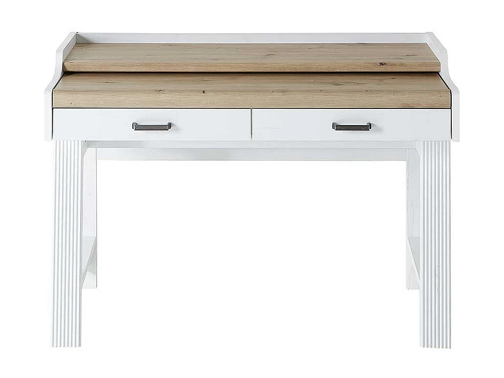 Jugendschreibtisch mit Ausziehplatte Bildschirmaufsatz