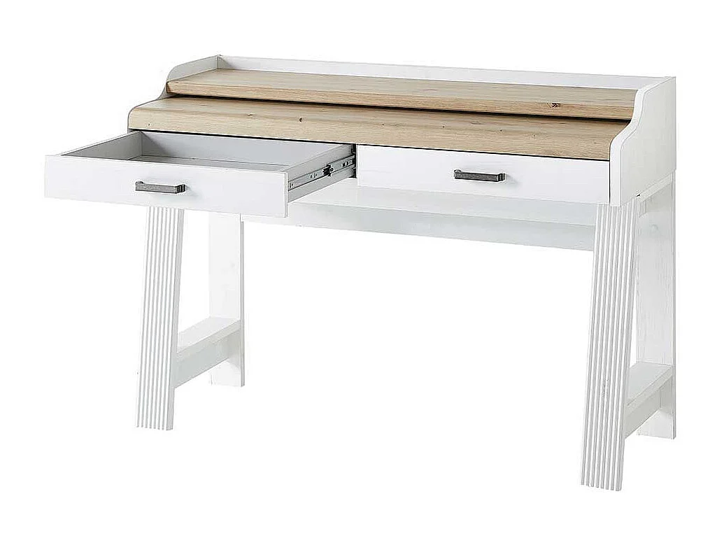 Jugendschreibtisch mit Ausziehplatte Bildschirmaufsatz