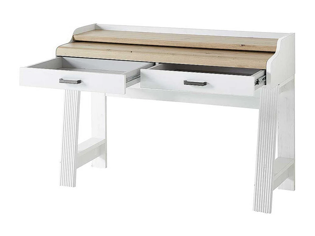 Jugendschreibtisch mit Ausziehplatte Bildschirmaufsatz