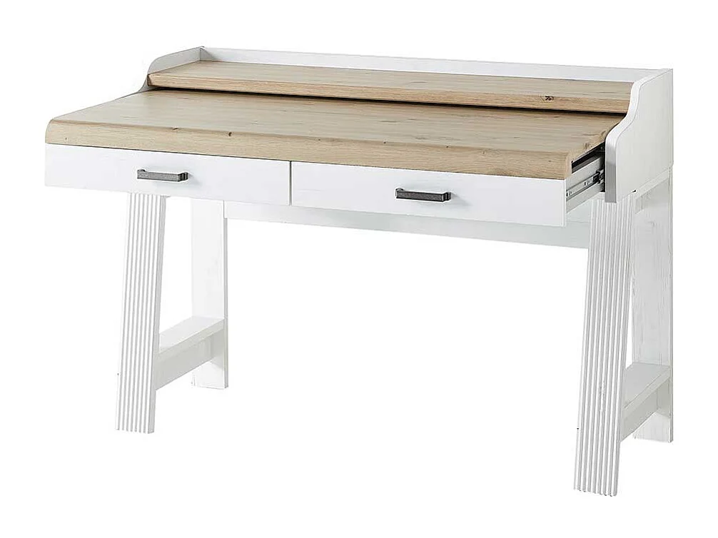 Jugendschreibtisch mit Ausziehplatte Bildschirmaufsatz