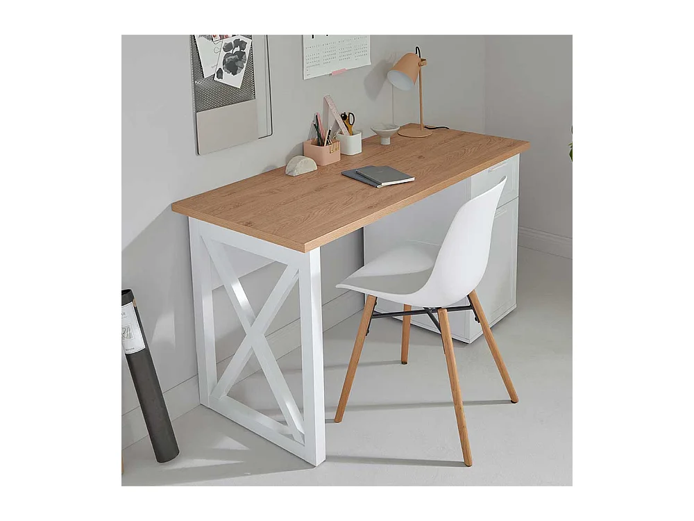 Schreibtisch Büroschreibtisch mit Tür in Weiß