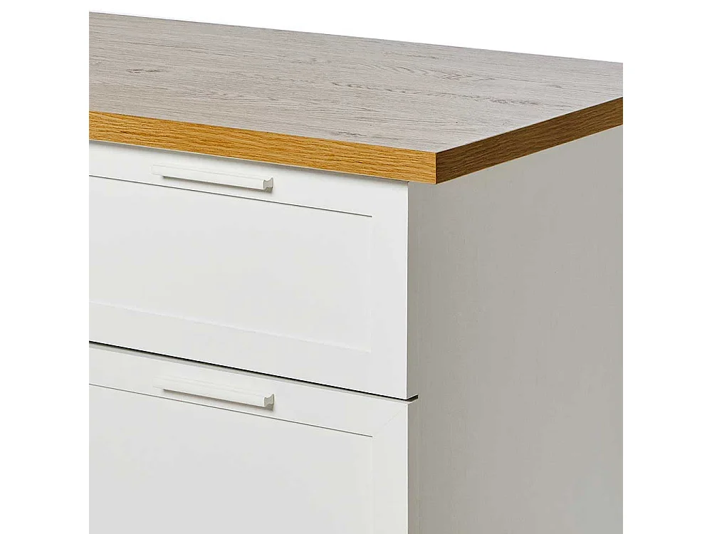 Schreibtisch Büroschreibtisch mit Tür in Weiß