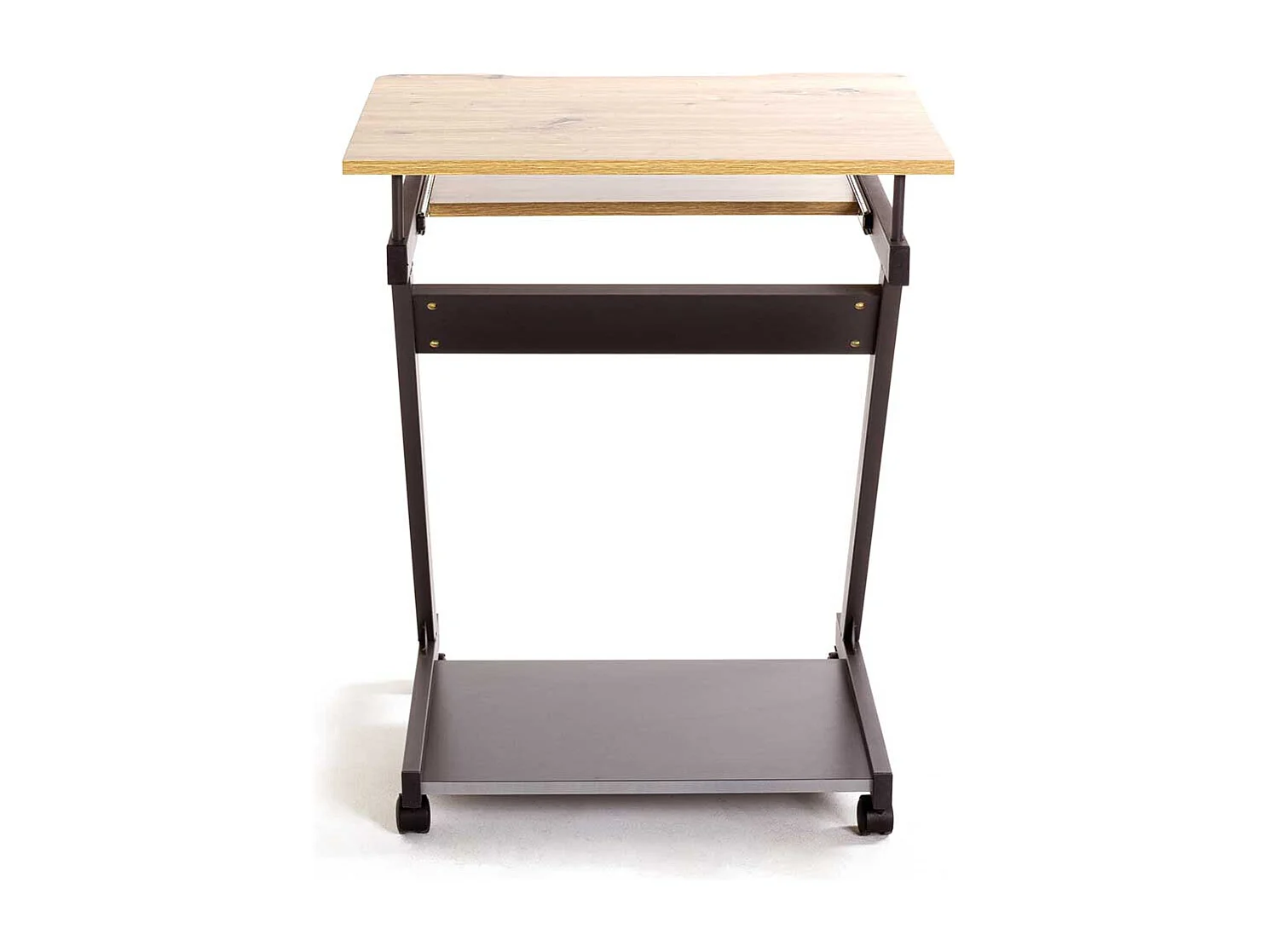 Rollbarer Laptopschreibtisch mit Tastaturauszug Druckerablage