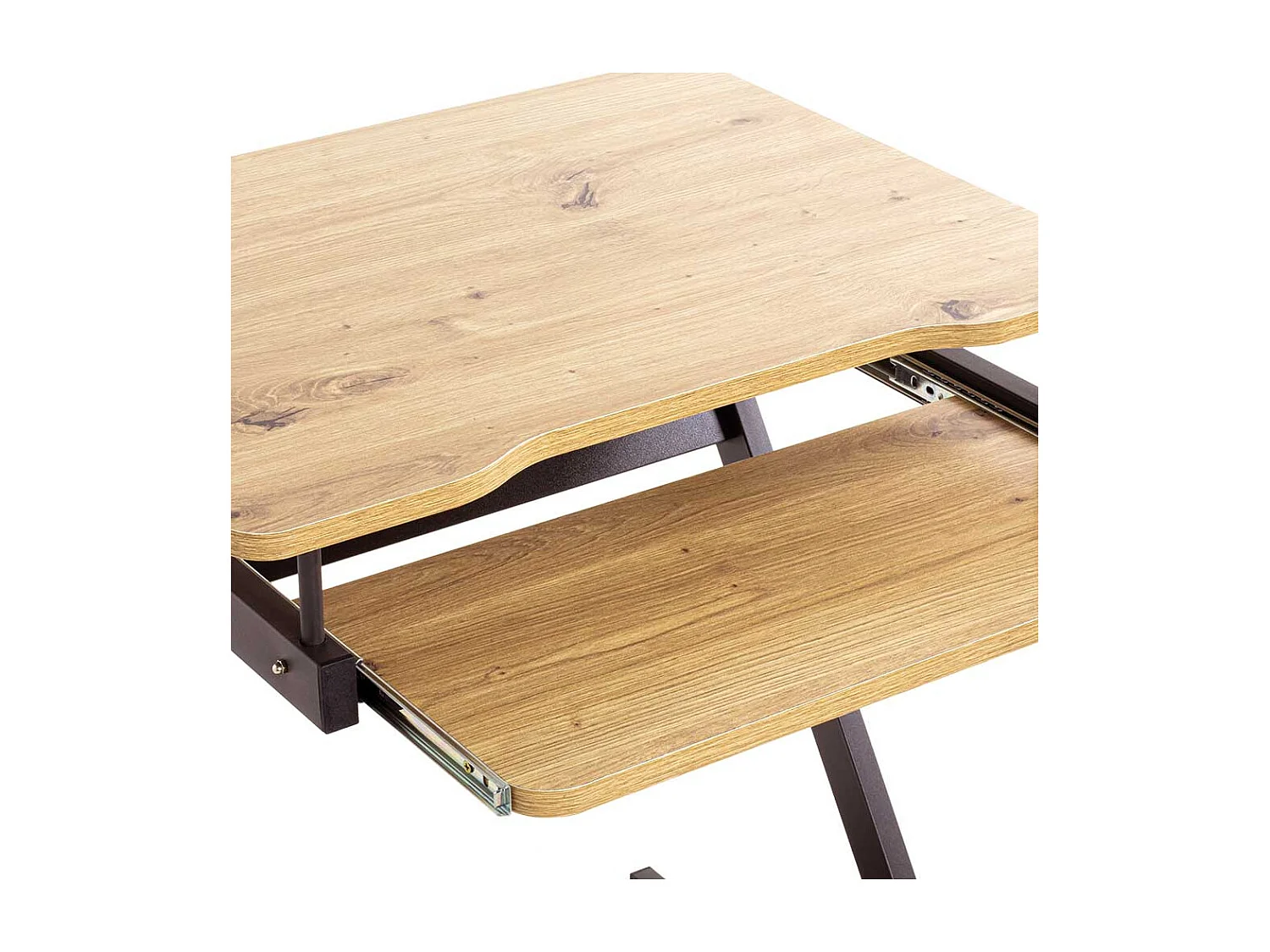 Rollbarer Laptopschreibtisch mit Tastaturauszug Druckerablage