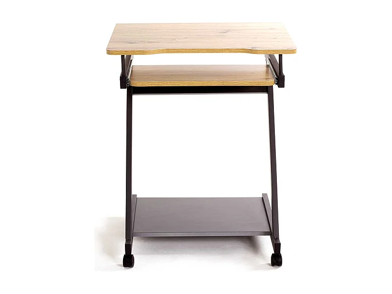 Rollbarer Laptopschreibtisch mit Tastaturauszug Druckerablage