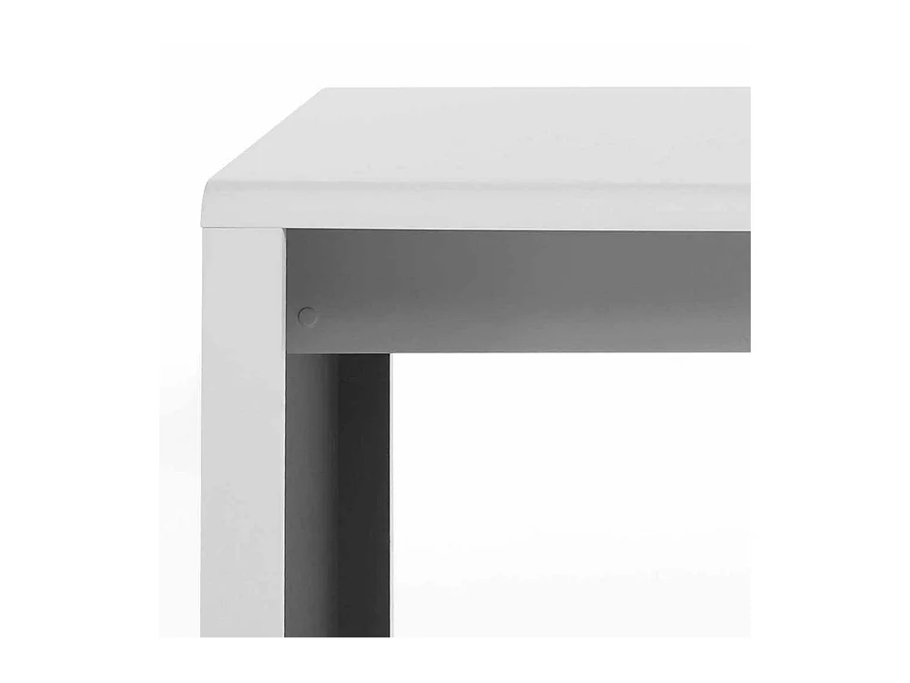 Bürotisch in Weiß Anthrazit Rollcontainer (zweiteilig)