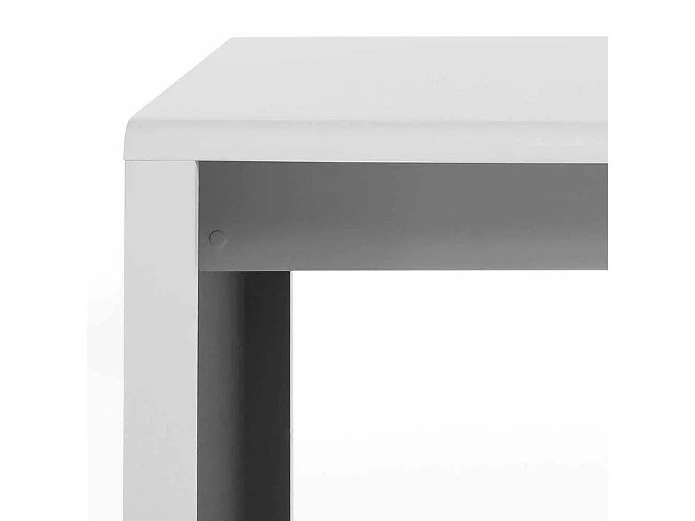 Bürotisch in Weiß Anthrazit Rollcontainer (zweiteilig)