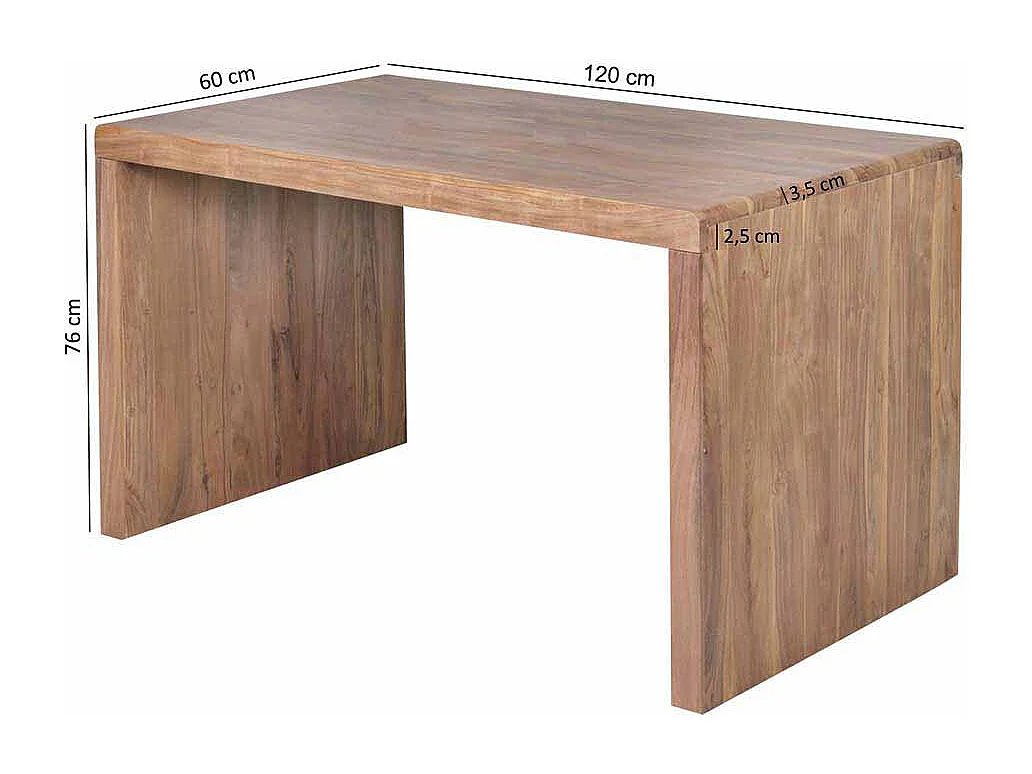 Massivholz Schreibtisch aus Akazie natur modern