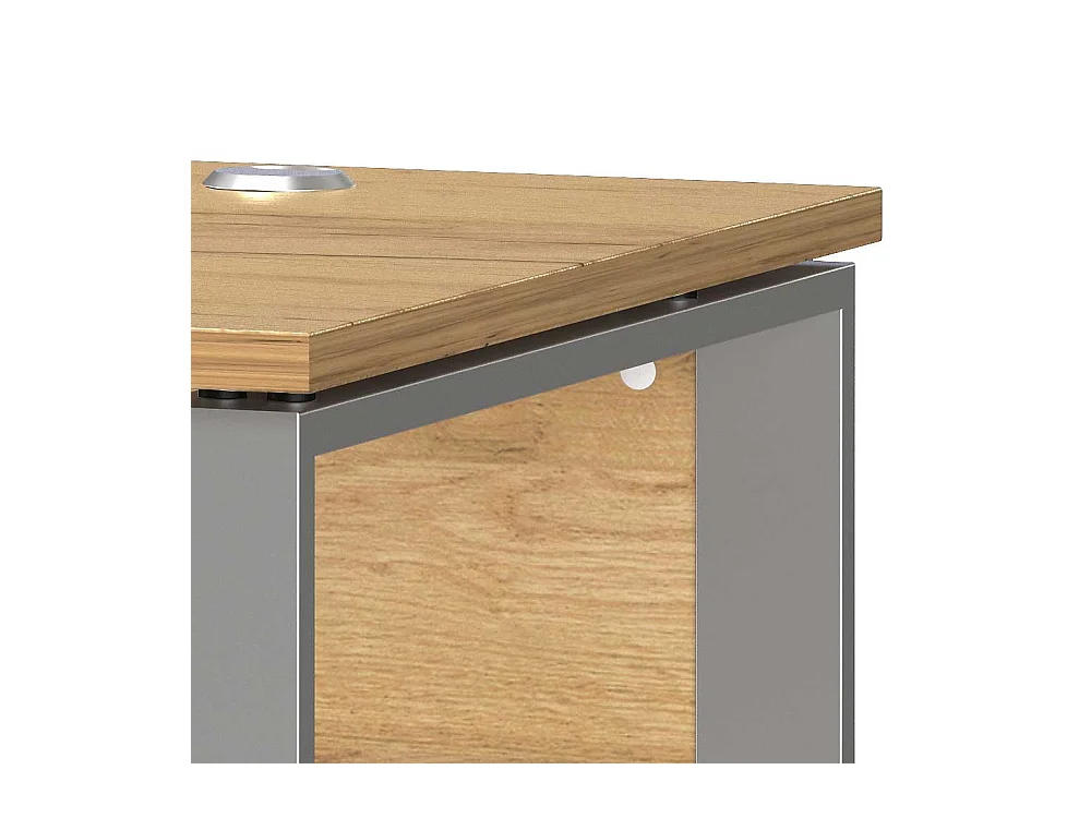 Schreibtisch Bürotisch mit Holzwerkstoff Oberfläche in Wildeichefarben