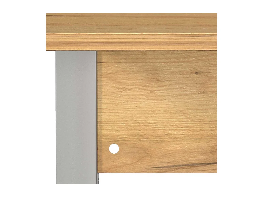 Schreibtisch Bürotisch mit Holzwerkstoff Oberfläche in Wildeichefarben