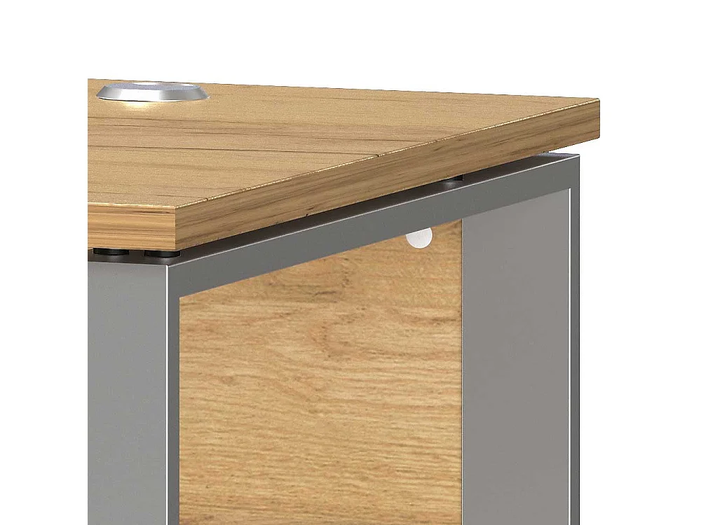 Schreibtisch Bürotisch mit Holzwerkstoff Oberfläche in Wildeichefarben