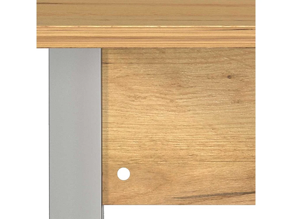 Schreibtisch Bürotisch mit Holzwerkstoff Oberfläche in Wildeichefarben