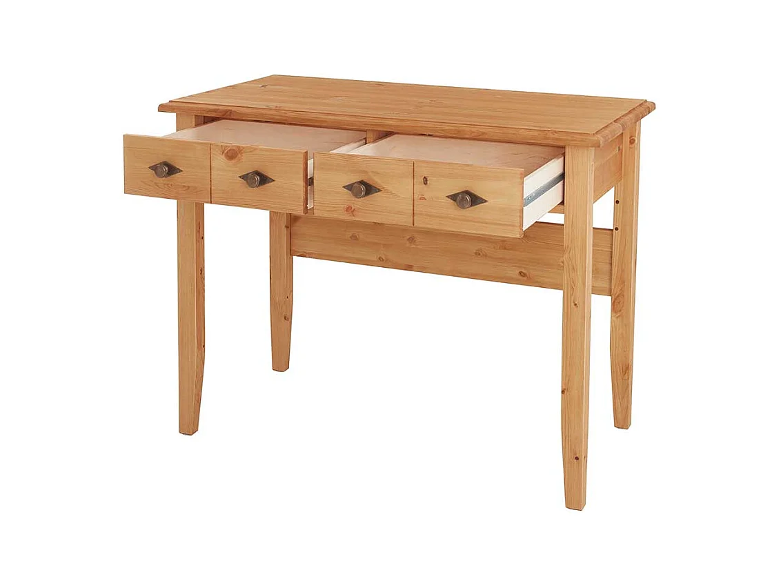 Frisiertisch Kiefer laugenfarben im Landhausstil zwei Schubladen