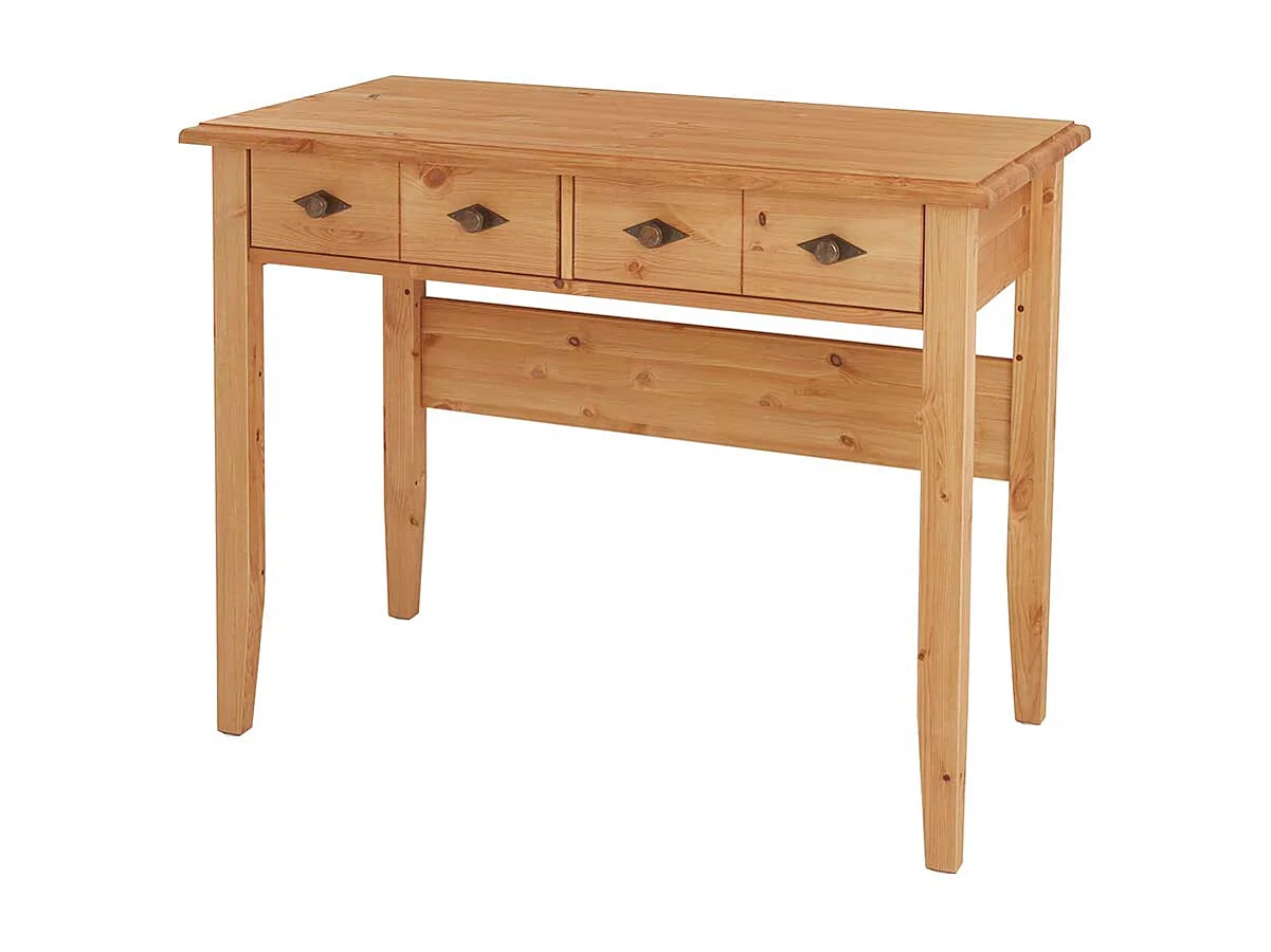 Frisiertisch Kiefer laugenfarben im Landhausstil zwei Schubladen