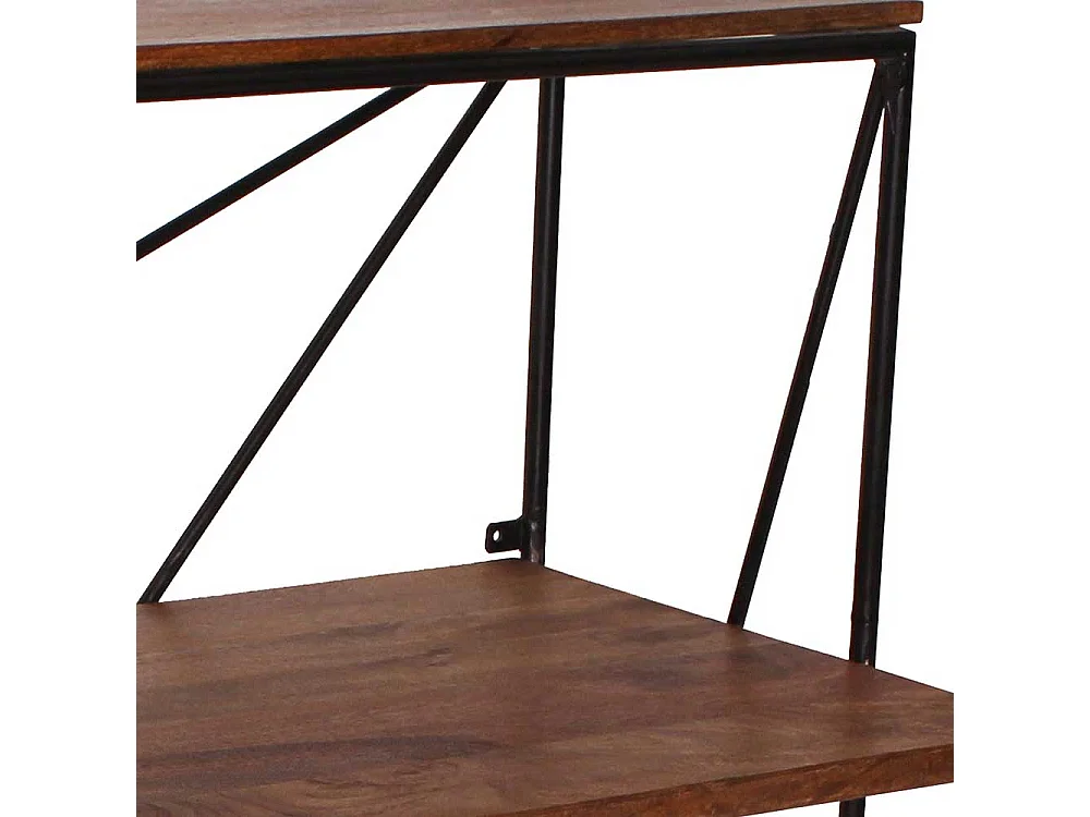 Holzschreibtisch mit Bügelgestell Schreibtischaufsatz