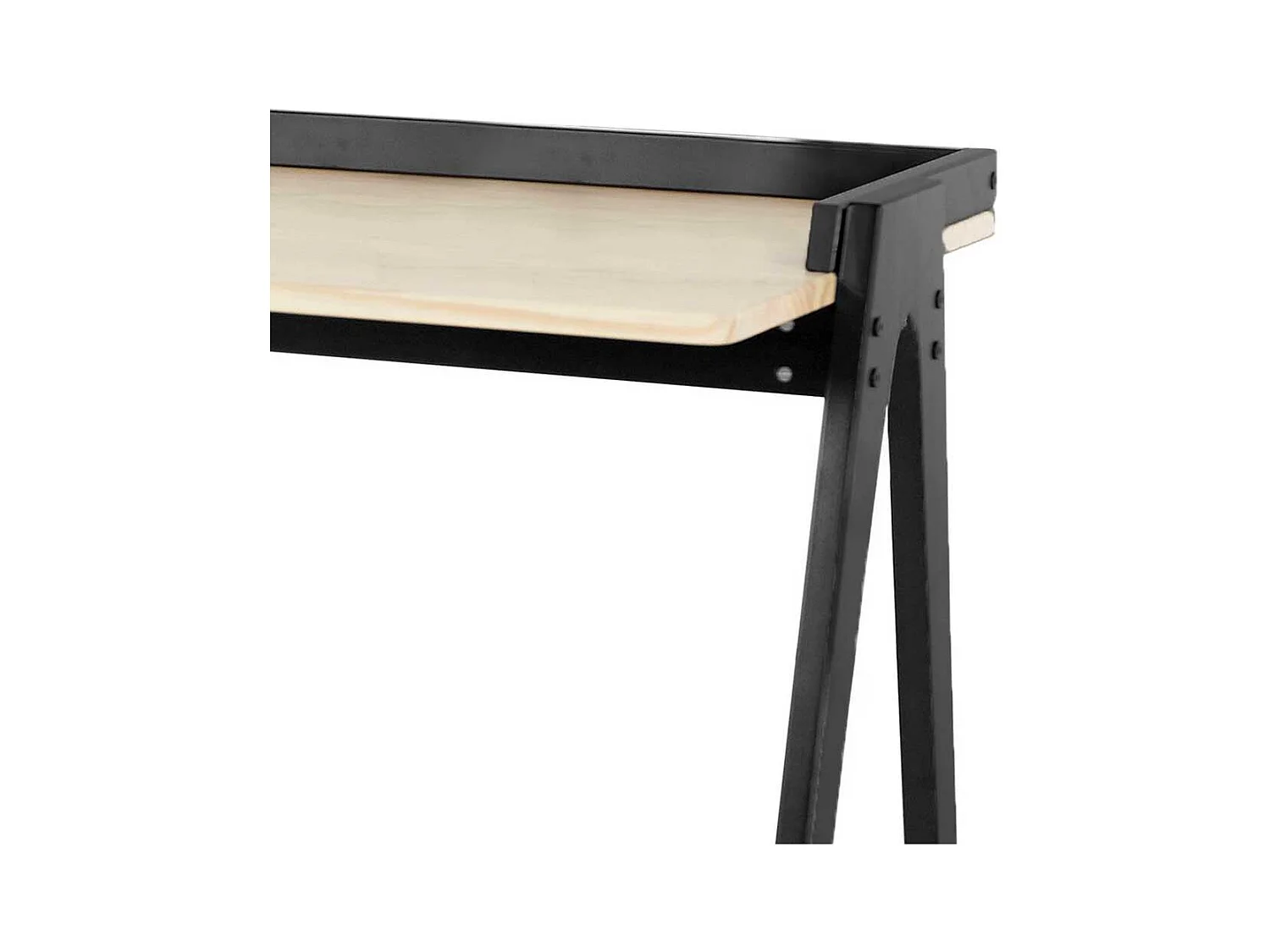 Schreibtisch Designschreibtisch in Schwarz und Kieferfarben