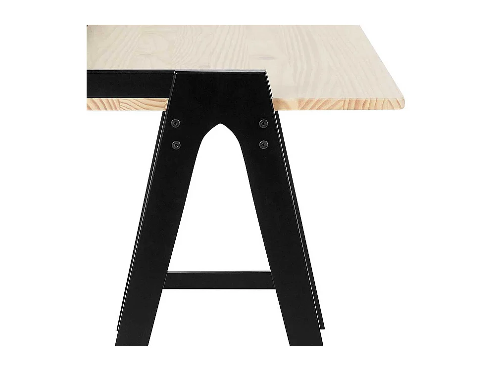 Schreibtisch Designschreibtisch in Schwarz und Kieferfarben