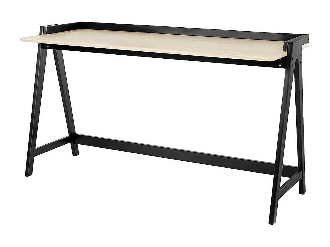 Schreibtisch Designschreibtisch in Schwarz und Kieferfarben