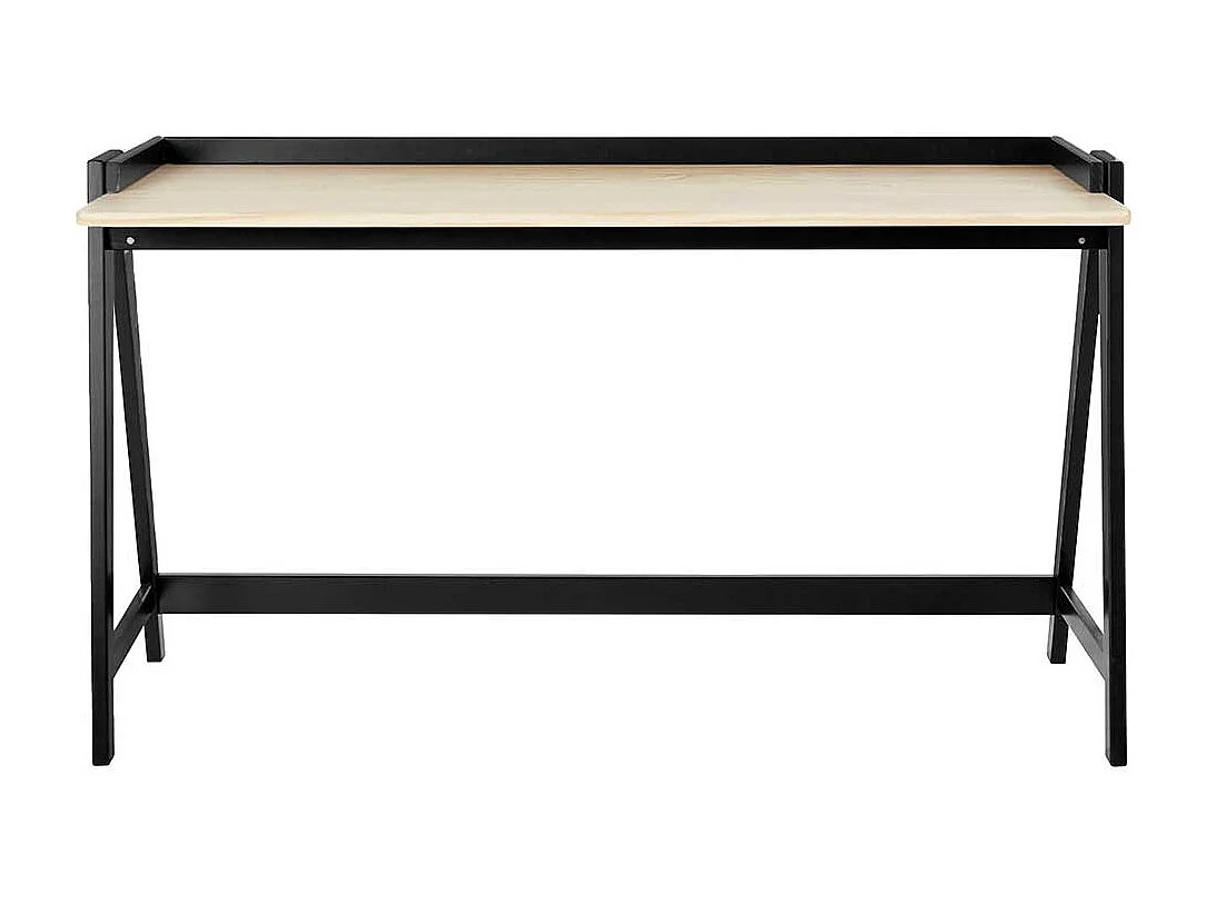 Schreibtisch Designschreibtisch in Schwarz und Kieferfarben