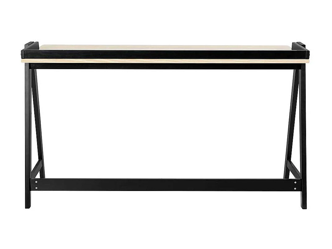 Schreibtisch Designschreibtisch in Schwarz und Kieferfarben