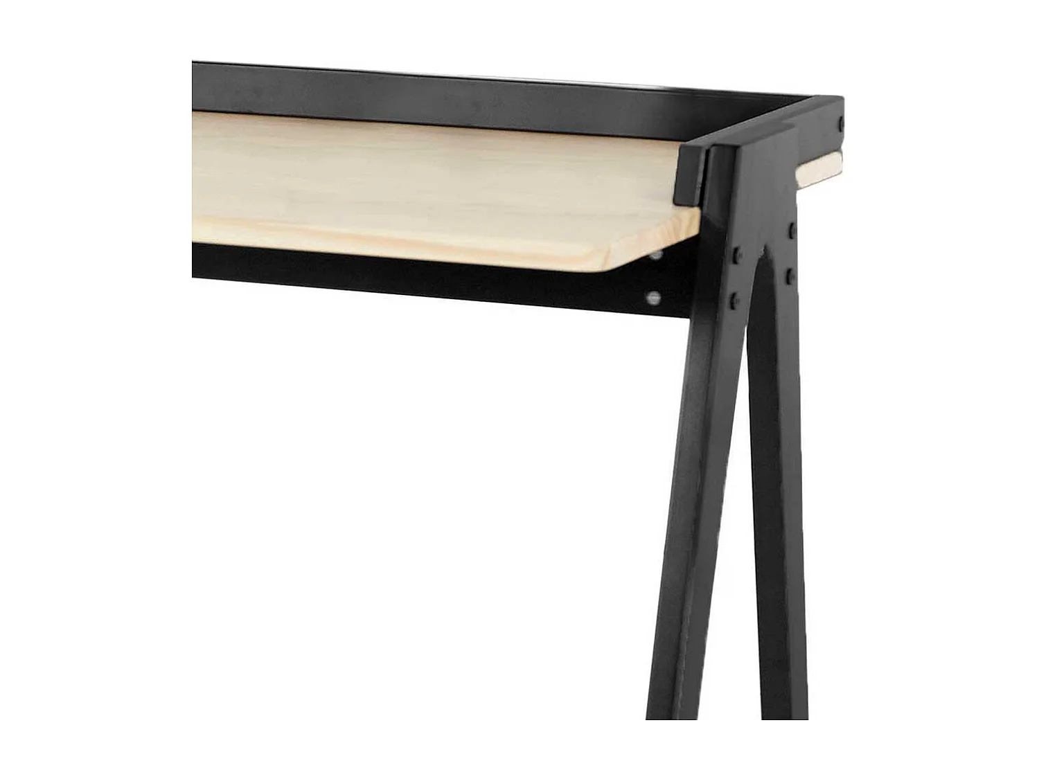 Schreibtisch Designschreibtisch in Schwarz und Kieferfarben