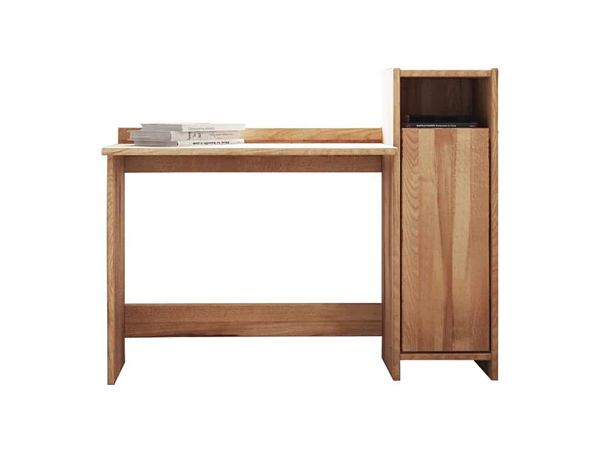 Schreibtisch aus Kernbuche Massivholz mit Tür